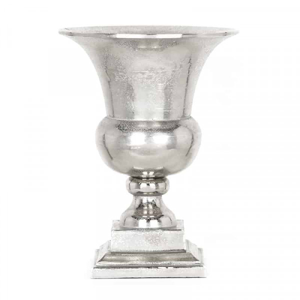 Vas decorativ din aluminiu Grazia, argintiu