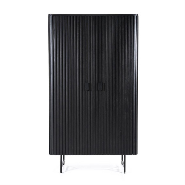 Dulap din lemn de mango Remi 104 cm negru