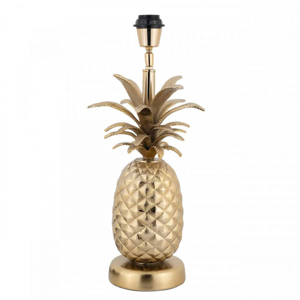 Lampa decorativa Ananas din aluminiu Colada aurie, un bec