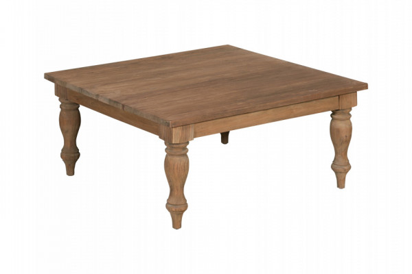 Masuta de cafea patrata din lemn 100x100x45 cm maro deschis