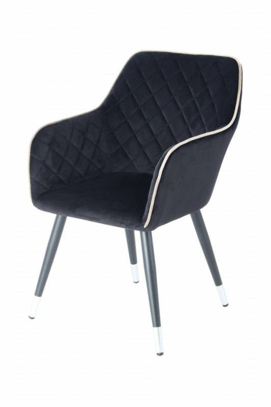 Scaun tapitat Amino negru/gri