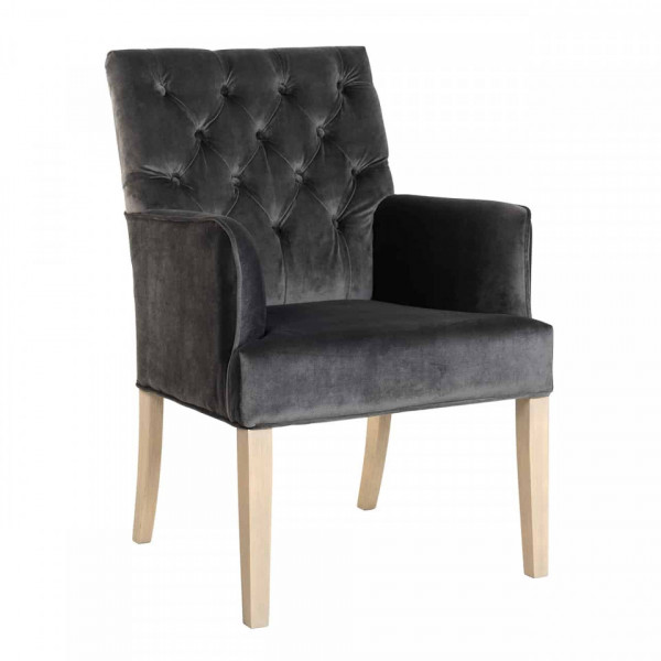 Scaun tapitat Romero gri Fire Retardant