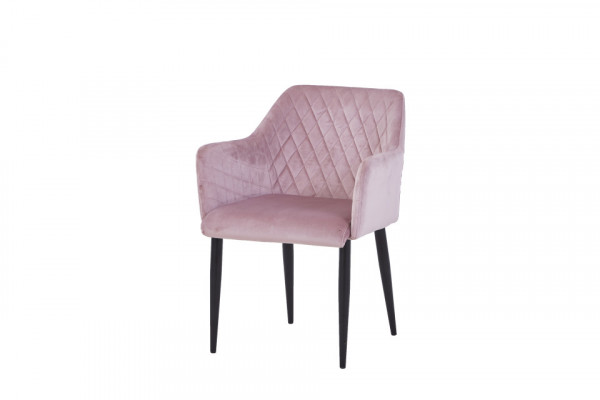 Set 2 scaune din catifea Sit&Chairs roz pal