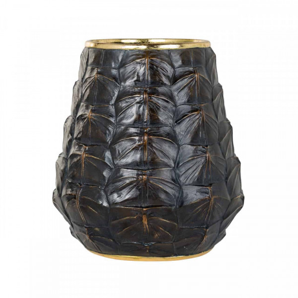 Vas decorativ din metal Leah, gri