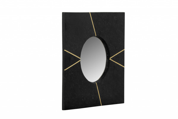 Oglindă cu rama din marmura neagra Dexter 41x41x2 cm