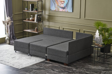 Coltar Fly pe dreapta antracit, 3 locuri, extensibil cu 2 parti modulare - Img 3