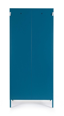 Dulap Cambridge, cu 2 uși, din oțel, vopsit electrostatic, albastru, 80x50x185 cm - Img 4