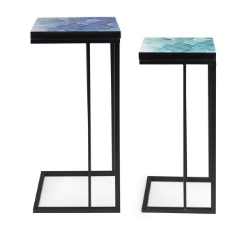 Set 2 măsuțe cafea Reef, cu cadru metalic vopsit epoxidic - Img 5