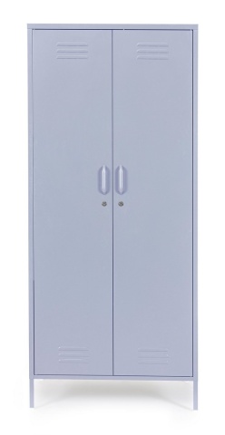 Dulap Cambridge, cu 2 uși, din oțel, vopsit electrostatic, albastru deschis, 80x50x185 cm - Img 2