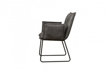 Scaun piele artificiala Seda gri - Img 2
