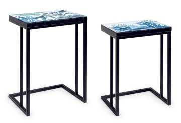 Set 2 măsuțe cafea Reef, cu cadru metalic vopsit epoxidic - Img 1
