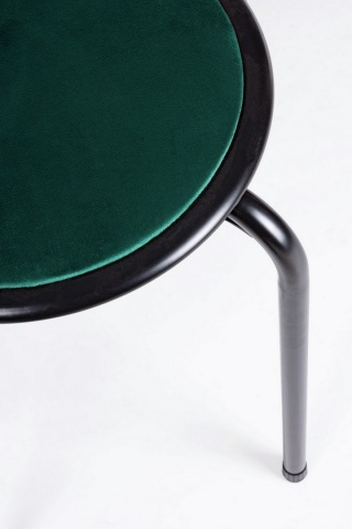 Set de 10 taburete Amal din catifea, verde smarald, 30 x 45 cm - Img 2