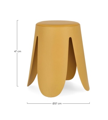 Set de 4 taburete Imogen, muștar, diametru 37 cm, înălțime 47 cm - Img 2