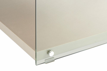 Comoda TV din sticla temperata Elementary aurie 120 cm - Img 6