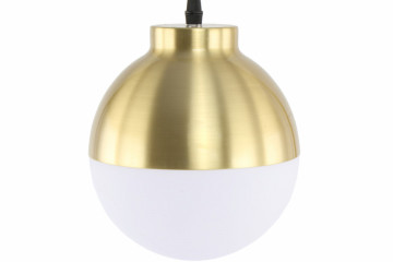 Lampadar din sticla/fie Lavina alb/ auriu, un bec - Img 6
