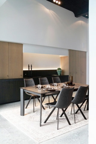 Masă dining extensibilă Briva, 6-10 persoane, blat ceramic, 160-220 x 90 cm - Img 11