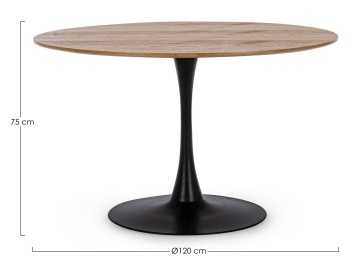 Masă dining rotundă Bloom, pentru 6 persoane, diametru 120 cm - Img 2