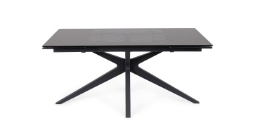 Masă extensibilă dreptunghiulară, 8-10 persoane, blat din sticlă securizată modelată, picioare din oțel vopsit electrostatic, 160-240x90 cm - Img 4
