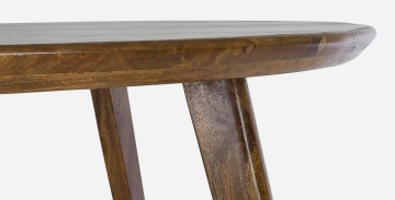 Masă rotundă Sylvester, 120 cm, pentru 6 persoane, din lemn de mango, 120 x 76 cm - Img 3