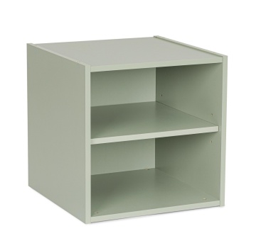 Raft tip cub, finisaj verde salvie, 35x35x35 cm - Img 1