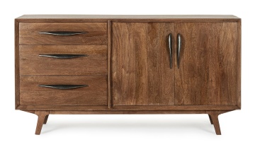 Servanta Sherman, 2 uși și 3 sertare, lemn de mango, 152x40x85 cm - Img 3