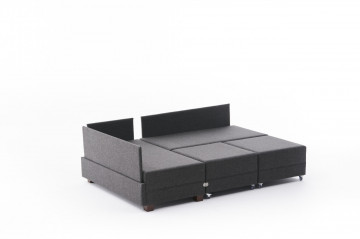 Coltar Fly pe stanga antracit, 3 locuri, extensibil cu 2 parti modulare - Img 6