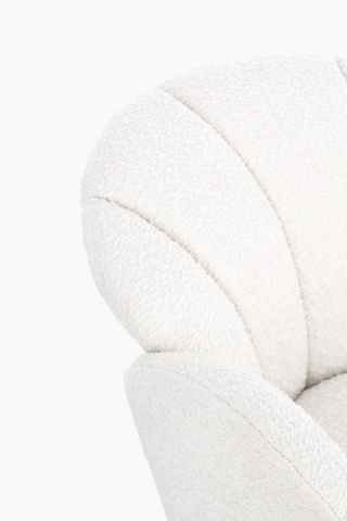 Fotoliu Chloe, rotativ, textil, alb, 70 x 71.5 cm - Img 6