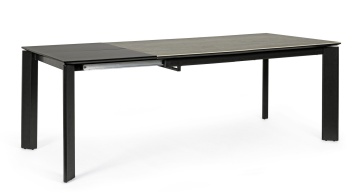 Masă dining extensibilă Briva, 6-10 persoane, blat ceramic, 160-220 x 90 cm - Img 1