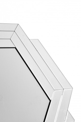 Oglinda hexagonala Artemis Argintiu, 1.6cm (L / D) x 80cm (W) x 85cm (H) - Img 3