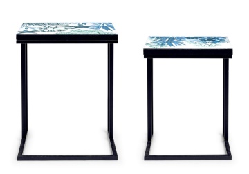 Set 2 măsuțe cafea Reef, cu cadru metalic vopsit epoxidic - Img 3
