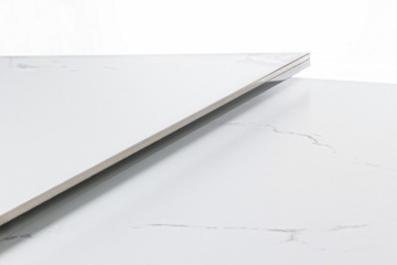 Masă dining extensibilă pentru 8 persoane, cu blat ceramic și picioare din oțel, 160-240x90x76 cm - Img 9