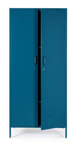 Dulap Cambridge, cu 2 uși, din oțel, vopsit electrostatic, albastru, 80x50x185 cm - Img 9