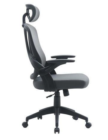 Scaun birou ergonomic, reglabil, cu spătar mesh, gri - Img 4