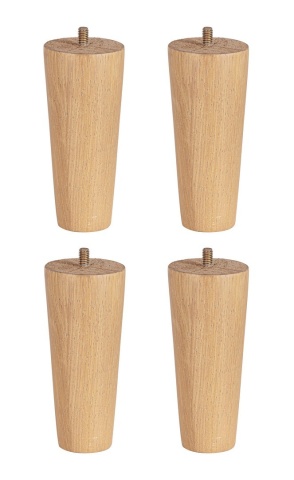 Set 4 picioare pentru cuburi, din MDF, Ø3-4.5 x 10 cm - Img 1