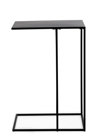 Set de 4 măsuțe laterale Alrik, rectangulare, din oțel vopsit electrostatic, negru, 40x30x58 cm - Img 2