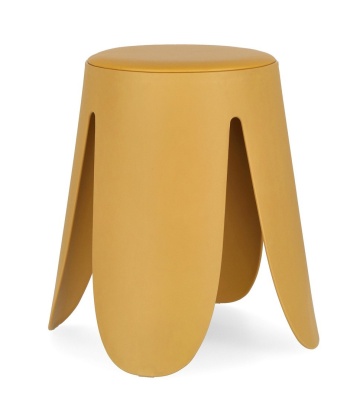 Set de 4 taburete Imogen, muștar, diametru 37 cm, înălțime 47 cm - Img 1