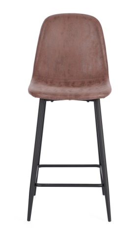 Acest set de două scaune de bar combină un design de inspirație vintage cu funcționalitatea modernă, fiind ideal pentru insula din bucătărie sau zona de bar. Șezutul confortabil este realizat din polipropilenă și acoperit cu piele ecologică (poliuretan) d - Img 4