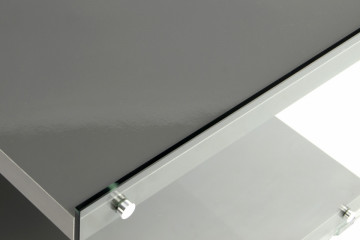 Comoda TV din sticla temperata Elementary Gri 120 cm - Img 5