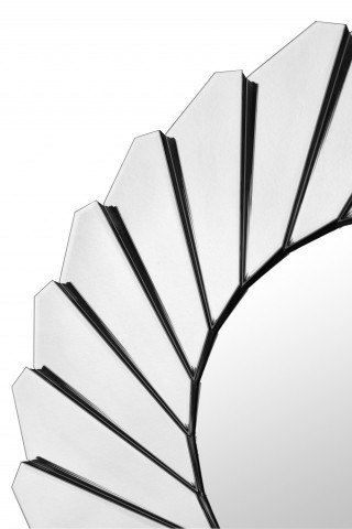 Oglinda rotunda cu rama din MDF argintie Zeus, 3.4cm (L / D) x 80cm (W) x 80cm (H) - Img 3