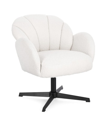 Fotoliu Chloe, rotativ, textil, alb, 70 x 71.5 cm - Img 1