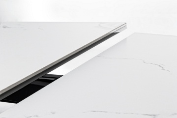 Masă dining extensibilă pentru 8 persoane, cu blat ceramic și picioare din oțel, 160-240x90x76 cm - Img 12