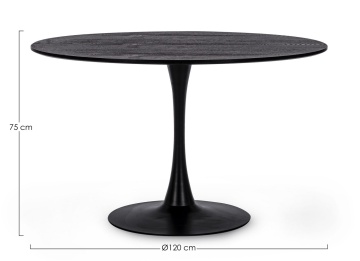 Masă dining rotundă Bloom, pentru 6 persoane, diametru 120 cm - Img 2