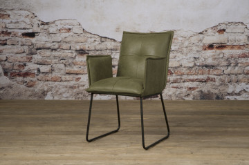 Scaun piele artificiala Seda verde - Img 2