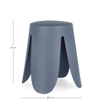 Set de 4 taburete Imogen gri inchis, diametru 37 cm, înălțime 47 cm - Img 2