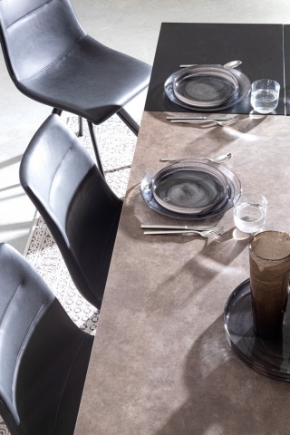 Masă dining extensibilă Briva, 6-10 persoane, blat ceramic, 160-220 x 90 cm - Img 7