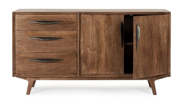 Servanta Sherman, 2 uși și 3 sertare, lemn de mango, 152x40x85 cm - Img 9