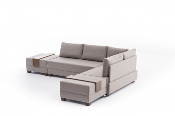 Coltar Fly pe dreapta crem, 3 locuri, extensibil cu 2 parti modulare - Img 5