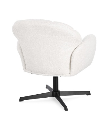 Fotoliu Chloe, rotativ, textil, alb, 70 x 71.5 cm - Img 2