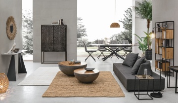 Masă dining extensibilă pentru 8 persoane, cu blat ceramic și picioare din oțel vopsit electrostatic, 160-220x90 cm - Img 12