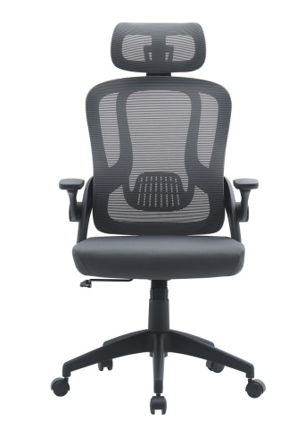 Scaun birou ergonomic, reglabil, cu spătar mesh, gri - Img 2